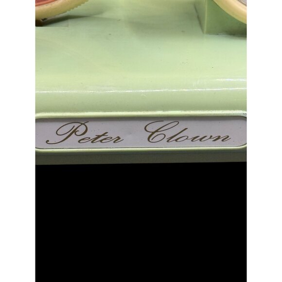 Vtg. Peter Clown Moving Musical Animated Alarm Clock Jinmei Japan NOT TESTED - Picture 5 of 9